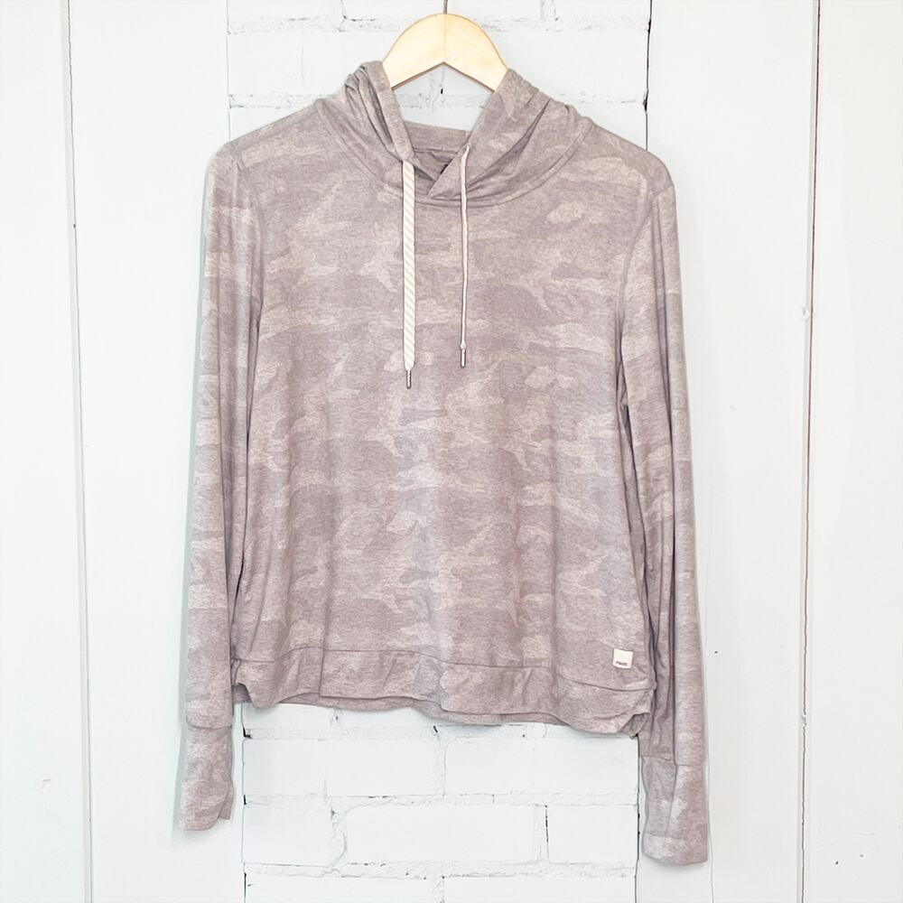 Vuori Halo Essential Hoodie Sweatshirt Pale Heather Camo Women's Large - Picture 3 of 7